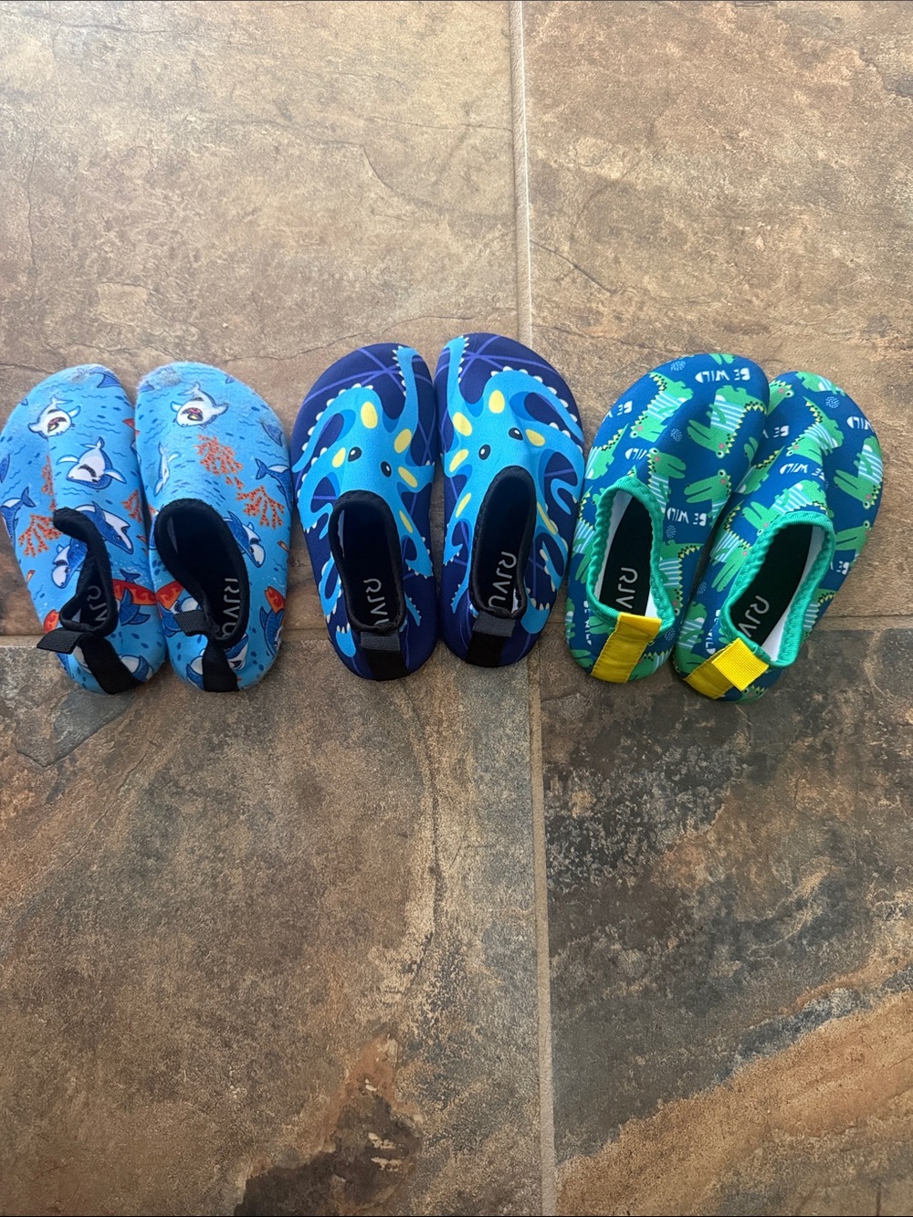 Mavi Kids Blue & Green Sea Creature Water Shoes - Trio Pack